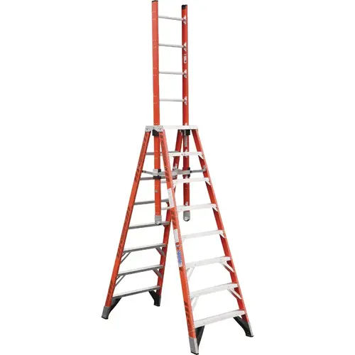 8 Ft. Fiberglass Extension Trestle Ladder With 300 Lb. Load Capacity Type 1A Duty Rating 8 Ft. Fiberglass Extension Trestle Ladder With 300 Lb. Load Capacity Type 1A Duty Rating