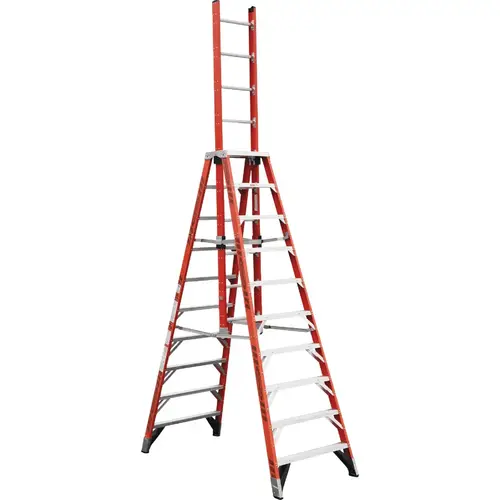 10 Ft. Fiberglass Extension Trestle Ladder With 300 Lb. Load Capacity Type 1A Duty Rating 10 Ft. Fiberglass Extension Trestle Ladder With 300 Lb. Load Capacity Type 1A Duty Rating