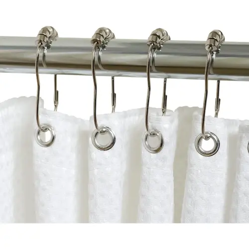 Zenna Home Chrome Roller Shower Curtain Hook (12 Count)