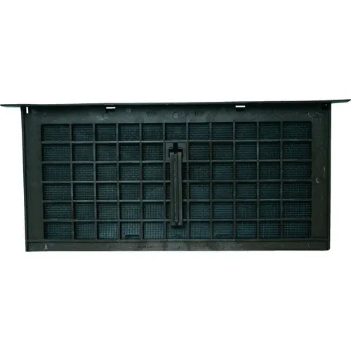 PMD-1 8 In. x 16 In. Black Manual Foundation Ventilator with Damper and Lintel