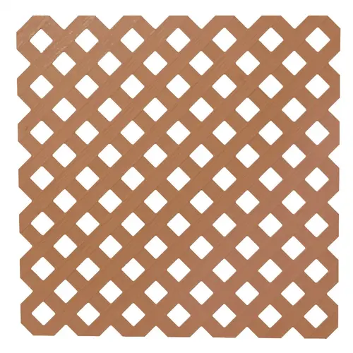 4 Ft. W x 8 Ft. L x 1/8 In. Thick Redwood Vinyl Privacy Lattice Panel