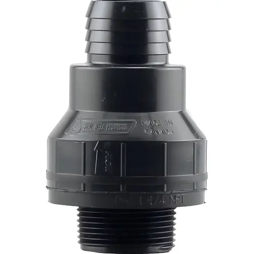 1-1/4" Abs Thermoplastic Full-Flow Sump Pump Check Valve, Abs Thermoplastic Material, 1-1/4" Size, Full-Flow Design 1-1/4" Abs Thermoplastic Full-Flow Sump Pump Check Valve, Abs Thermoplastic Material, 1-1/4" Size, Full-Flow Design