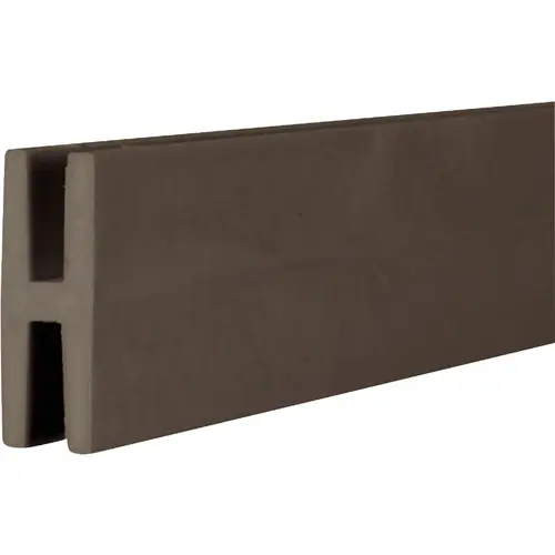 2-1/8 In W x 95-1/2 In L x 3/4 D Dark Brown Vinyl Panel H-Divider