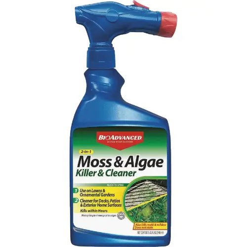 2-In-1 32 Oz. Ready To Spray Moss & Algae Killer with HPX Sprayer
