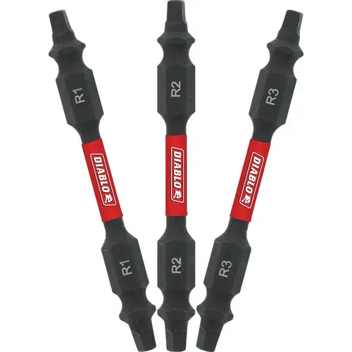 2-1/2 In. Double-Ended Square Screwdriver Bit Set (3-Piece) 2-1/2 In. Double-Ended Square Screwdriver Bit Set (3-Piece)