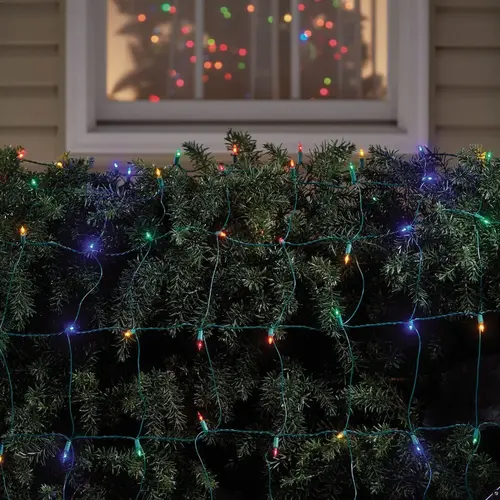 4 Ft. x 6 Ft. Multi 100 Lt. Staylit Traditional Glow Glass Mini LED Net Light Set