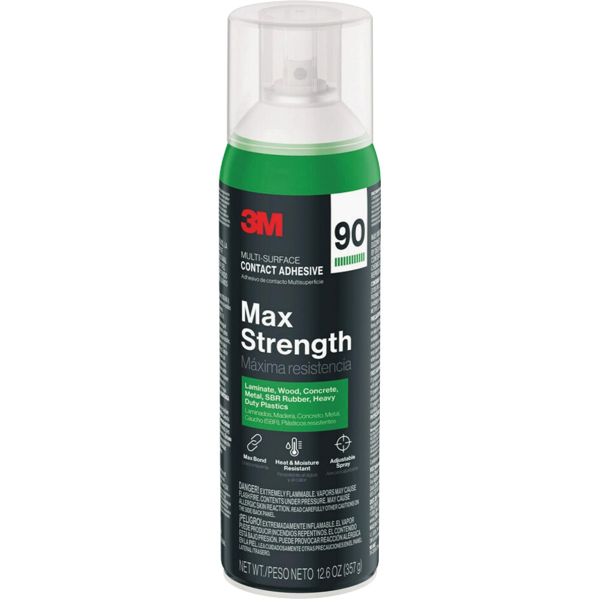 3M 90-NAT 90 Max Strength 12.6 Oz. Multi-Surface Contact Adhesive Clear