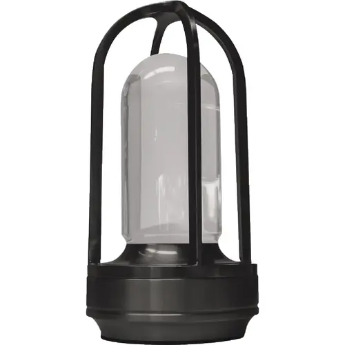 Amerelle Bristol Matte Black Rechargeable Indoor/Outdoor LED Lamp