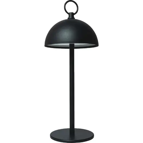 Amerelle Branson Matte Black Rechargeable Indoor/Outdoor LED Lamp