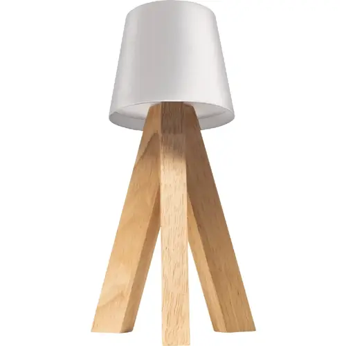 Amerelle Bailey Matte White Rechargeable Indoor/Outdoor LED Lamp