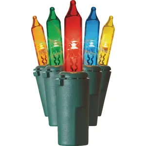 Sylvania V40611-74 Multi 300-Bulb Staylit Traditional Glow Glass Mini LED Light Set