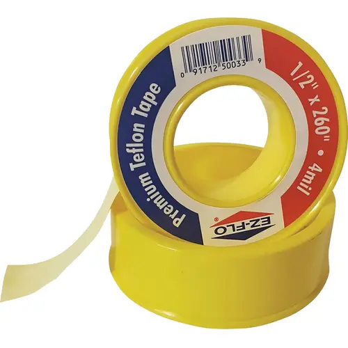 EZ-Flo 1/2 In. x 260 In. Yellow Premium Teflon Gas Line Tape EZ-Flo 1/2 In. x 260 In. Yellow Premium Teflon Gas Line Tape