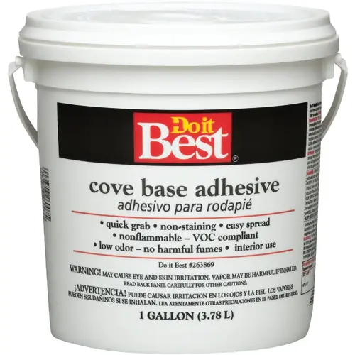 Cove Base Adhesive, 1 Gal. Buff Cove Base Adhesive, 1 Gal. Buff