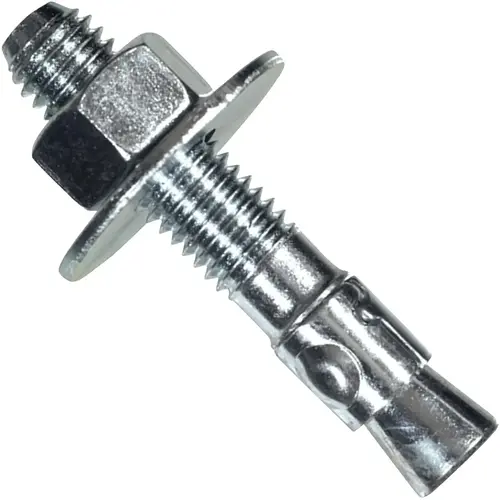 Power Stud 3/4 In. x 6-1/4 In. Zinc-Plated Wedge Anchor (10 Ct.) Silver