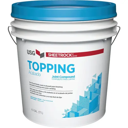 4.5 Gal. Pre-Mixed Topping Drywall Joint Compound 4.5 Gal. Pre-Mixed Topping Drywall Joint Compound