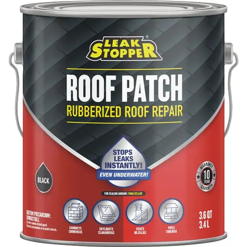 Leak Stopper 1 Gal. Rubberized Roof Patch Black