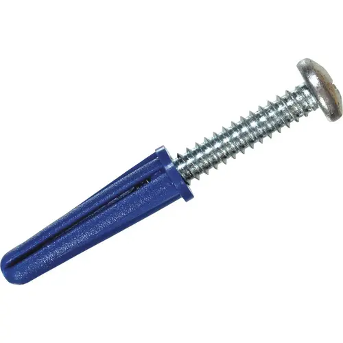 #6 - #8 Thread x 3/4 In. Blue Conical Plastic Anchor (6 Ct.) - pack of 10 #6 - #8 Thread x 3/4 In. Blue Conical Plastic Anchor (6 Ct.) - pack of 10
