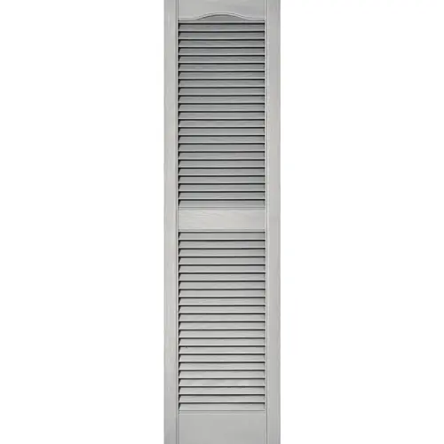 15 In. x 60 In. Vinyl Louvered Shutter, Paintable - pack of 2