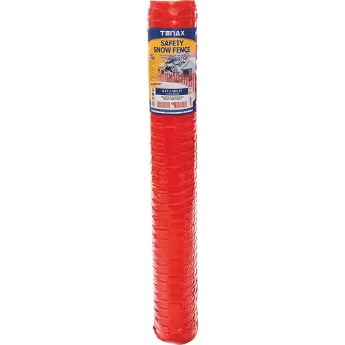 Saf-T-Sno 4 Ft. H. x 100 Ft. L. Polyethylene Snow Safety Fence, Orange Saf-T-Sno 4 Ft. H. x 100 Ft. L. Polyethylene Snow Safety Fence, Orange