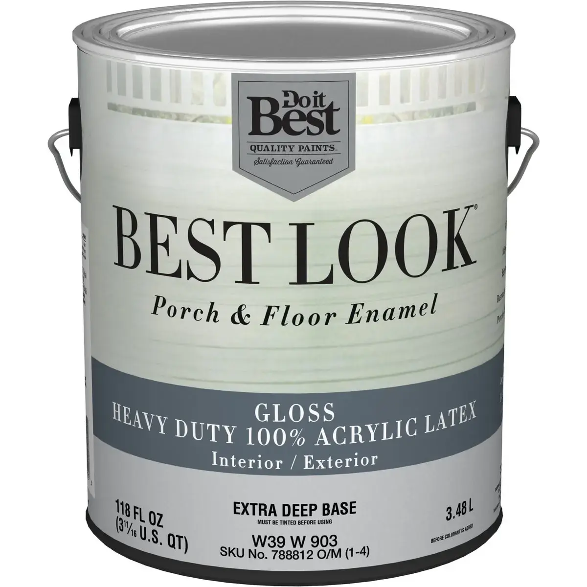 Do it Best Best Look 1 Gal. Extra Deep Base Heavy-Duty Acrylic Latex Gloss Porch & Floor Enamel W39W00903-16 Do it Best Best Look 1 Gal. Extra Deep Base Heavy-Duty Acrylic Latex Gloss Porch & Floor Enamel W39W00903-16