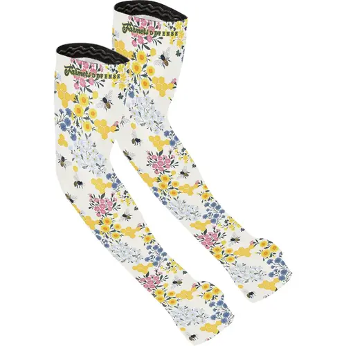 Cream Save the Bees Protection Sleeves, Large/XL Pair Multicolored