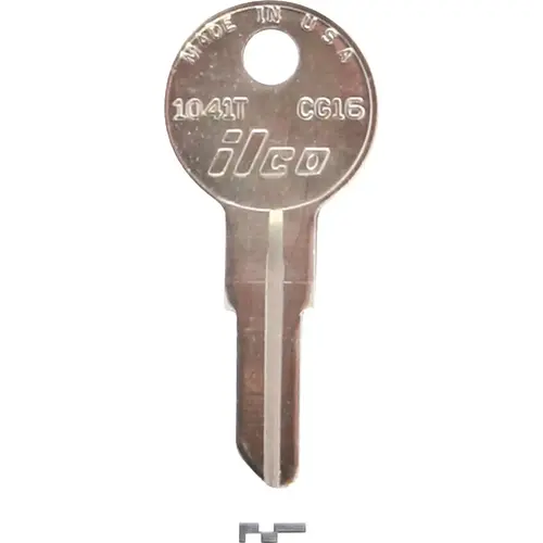 CG16 Chicago Nickel Plated Tractor Key, 1041T - pack of 10 CG16 Chicago Nickel Plated Tractor Key, 1041T - pack of 10