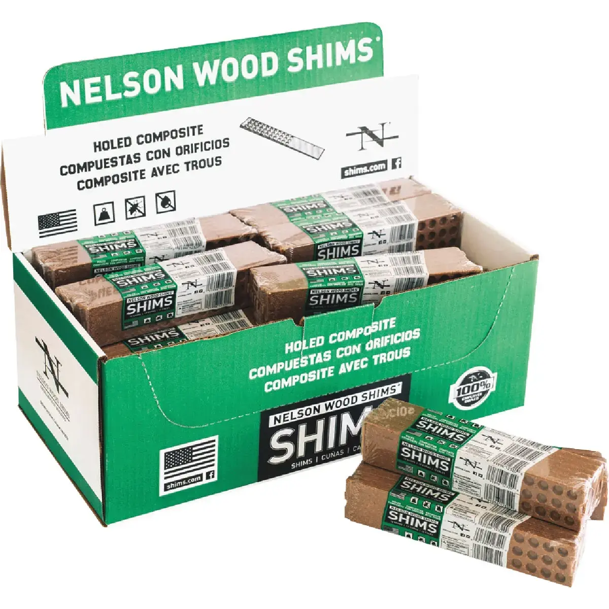 Nelson Wood Shims WC8/12/32/78HN Builder Shims, Composite, 8-In