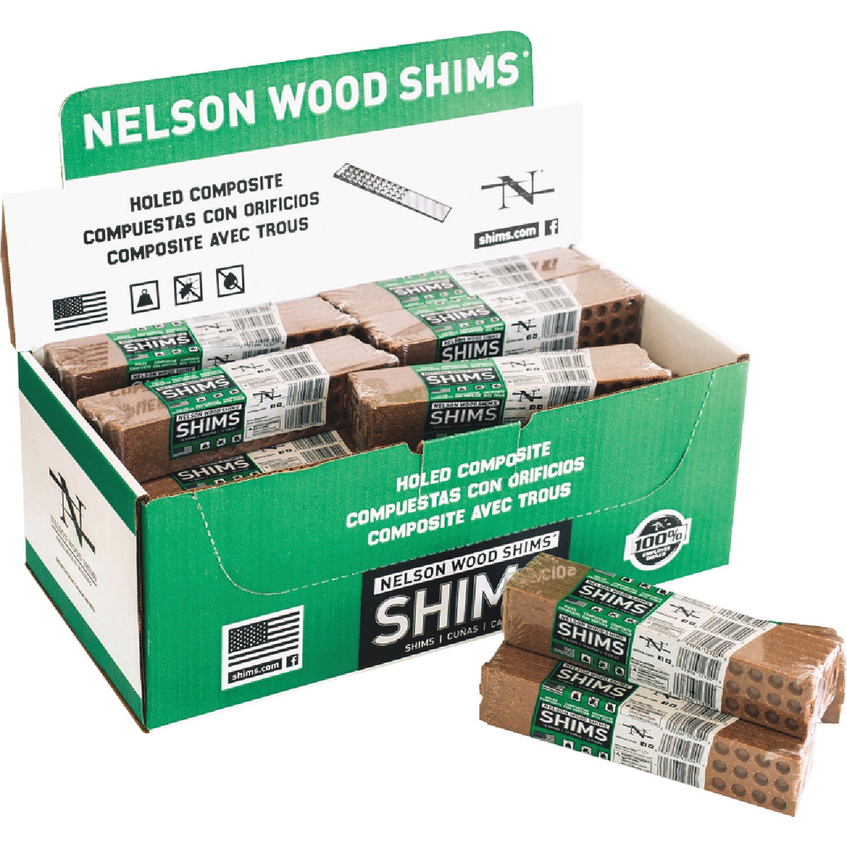 Nelson Wood Shims WC8/12/32/78HN Builder Shims, Composite, 8-In