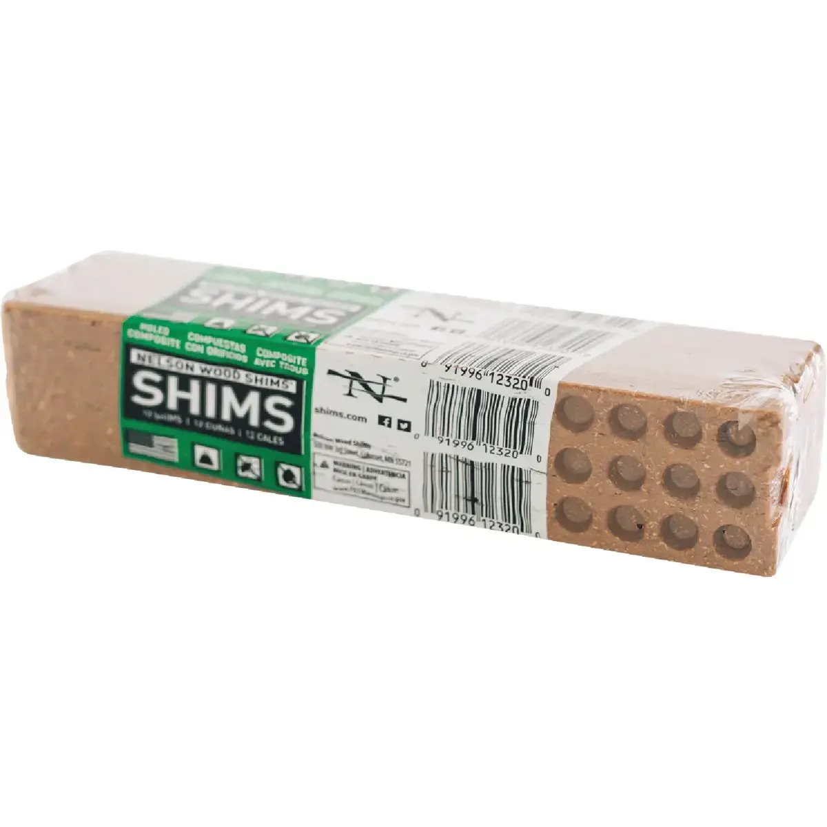 Nelson Wood Shims WC8/12/32/78HN Builder Shims, Composite, 8-In