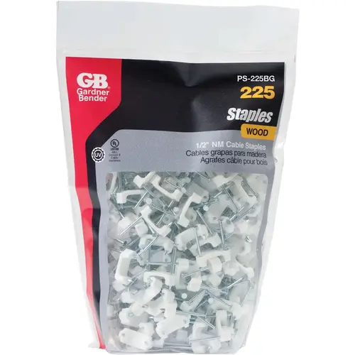 1/2 In. x 3/8 In. Polyethylene Cable Staple (225-Count)