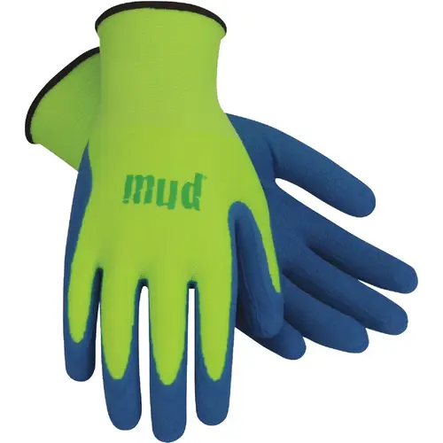 Super Grip Women's Large Latex Coated Lime Green Garden Glove Pair