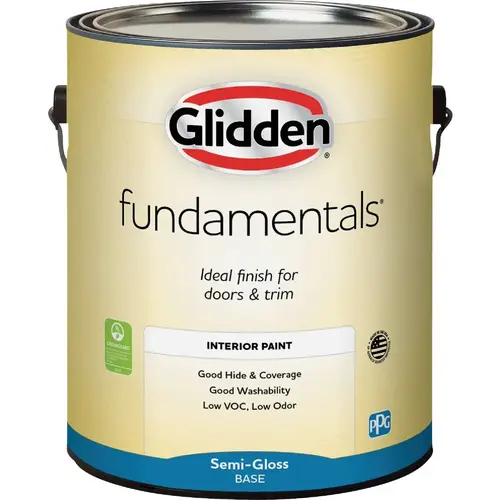 Fundamentals Interior Paint Semi-Gloss White Pastel Base Gallon Fundamentals Interior Paint Semi-Gloss White Pastel Base Gallon