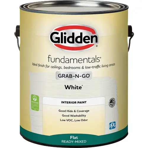 Fundamentals Grab-N-Go Flat Interior Paint, White, 1 Gal. Fundamentals Grab-N-Go Flat Interior Paint, White, 1 Gal.