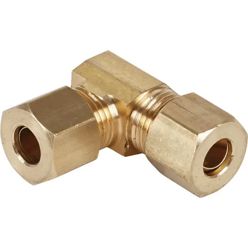 1/4 In. 90 Deg. 2-Way Low Lead Compression Brass Elbow (1/4 Bend)