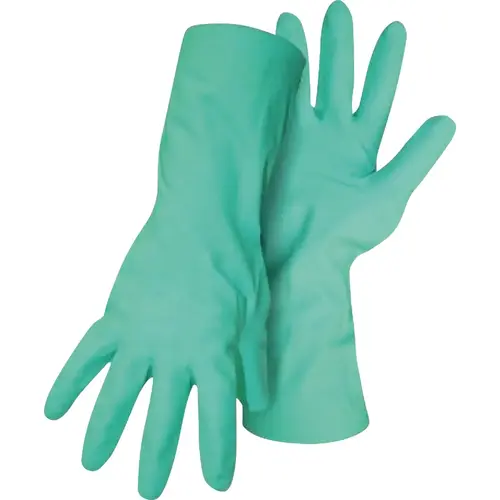 Large Nitrile Coated Flock Lined Extended Gauntlet Cuff Glove Green Pair - pack of 12 Large Nitrile Coated Flock Lined Extended Gauntlet Cuff Glove Green Pair - pack of 12