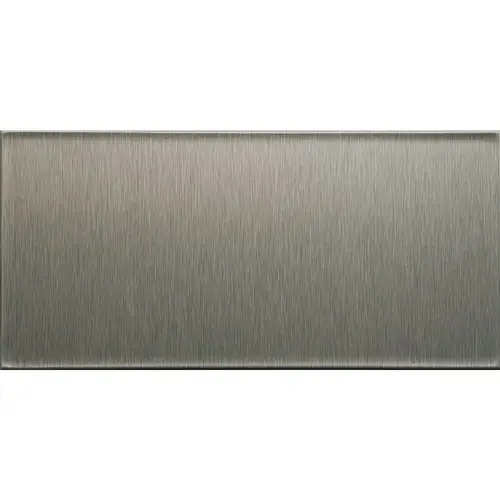 Aspect 3 In. x 6 In. Aluminum Backsplash Peel & Stick, Short Grain Stainless - pack of 8 Aspect 3 In. x 6 In. Aluminum Backsplash Peel & Stick, Short Grain Stainless - pack of 8