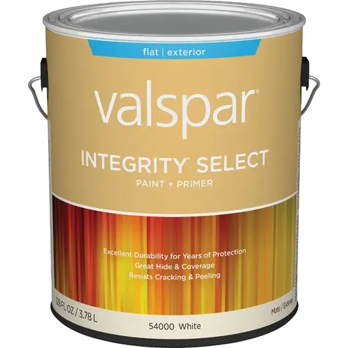Integrity Select Flat Paint & Primer Exterior Paint, White, 1 Gal. Integrity Select Flat Paint & Primer Exterior Paint, White, 1 Gal.