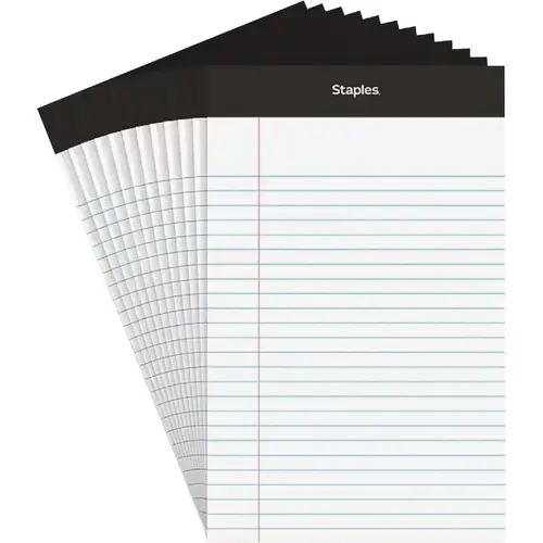 5 In. W. x 8 In. H. 50-Sheet White Top Bound Legal Pad - pack of 12