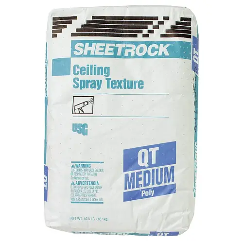 Medium 40 Lb. Bag White Spray Texture Material