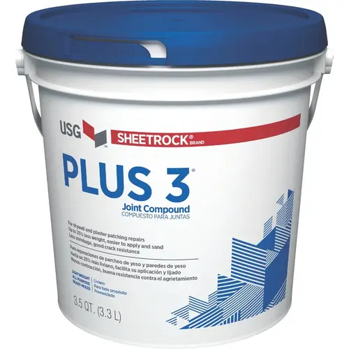 Plus 3 Pre-Mixed 3.5 Qt. Lightweight All-Purpose Drywall Joint Compound Plus 3 Pre-Mixed 3.5 Qt. Lightweight All-Purpose Drywall Joint Compound