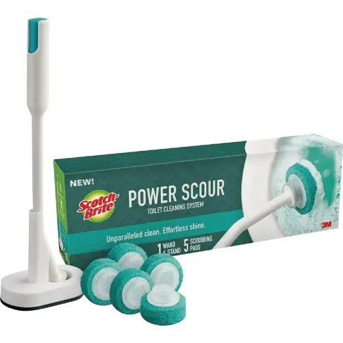 Power Scour Toilet Cleaning System White Power Scour Toilet Cleaning System White