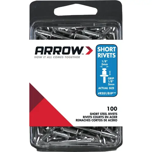 1/8 In. x 1/8 In. Steel Rivet (100-Count)