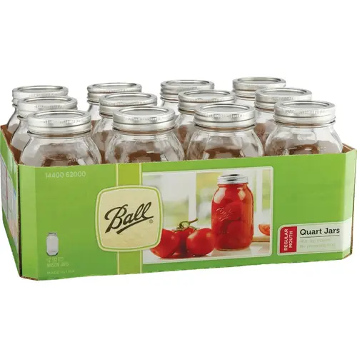 1 Qt. Regular Mouth Mason Jar (12-Count)