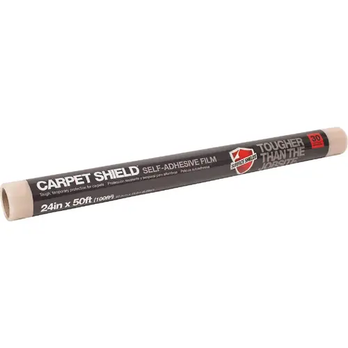 Carpet Shield 24 In. x 50 Ft. Self-Adhesive Film Floor Protector Clear Carpet Shield 24 In. x 50 Ft. Self-Adhesive Film Floor Protector Clear