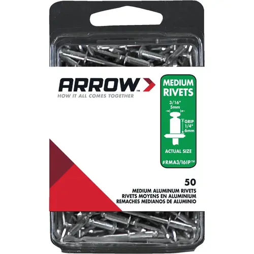 3/16 In. x 1/4 In. Aluminum Rivet (50-Count)