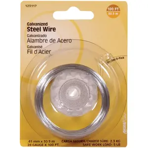 Hillman 123117 Anchor Wire 100 Ft. 28 Ga. Galvanized Steel General Purpose Wire