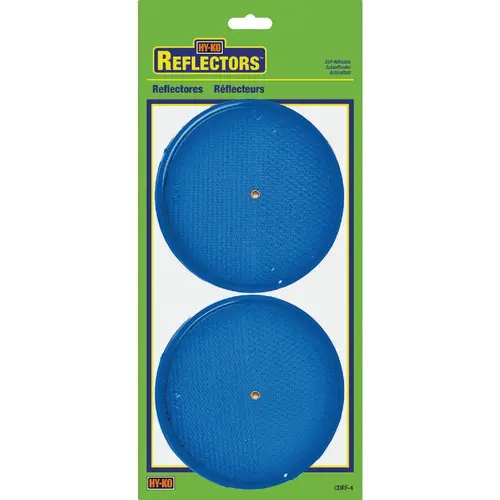 3-1/4 In. Dia. Round Blue Nail-On Reflector - pack of 2