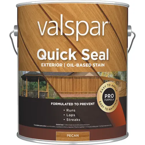 Quick Seal Oil Based Exterior Stain, Pecan, 1 Gal.