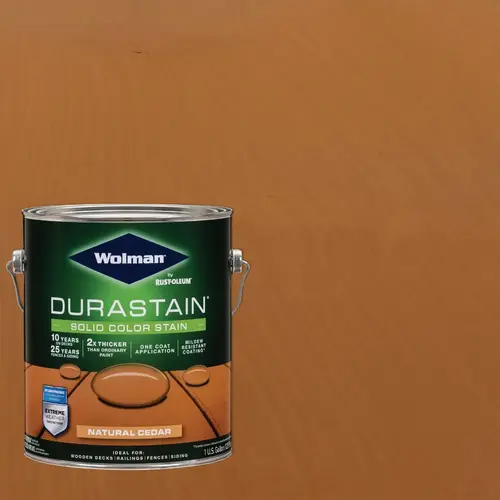 DuraStain One Coat Solid Color Exterior Stain, Natural Cedar 1 Gal.