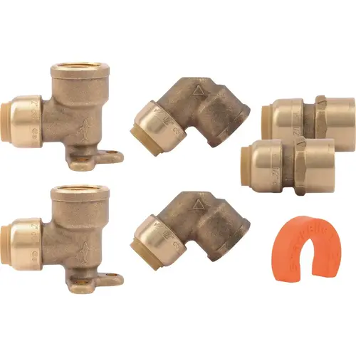 1/2 In. Push-to-Connect Shower Brass Installation Kit 1/2 In. Push-to-Connect Shower Brass Installation Kit